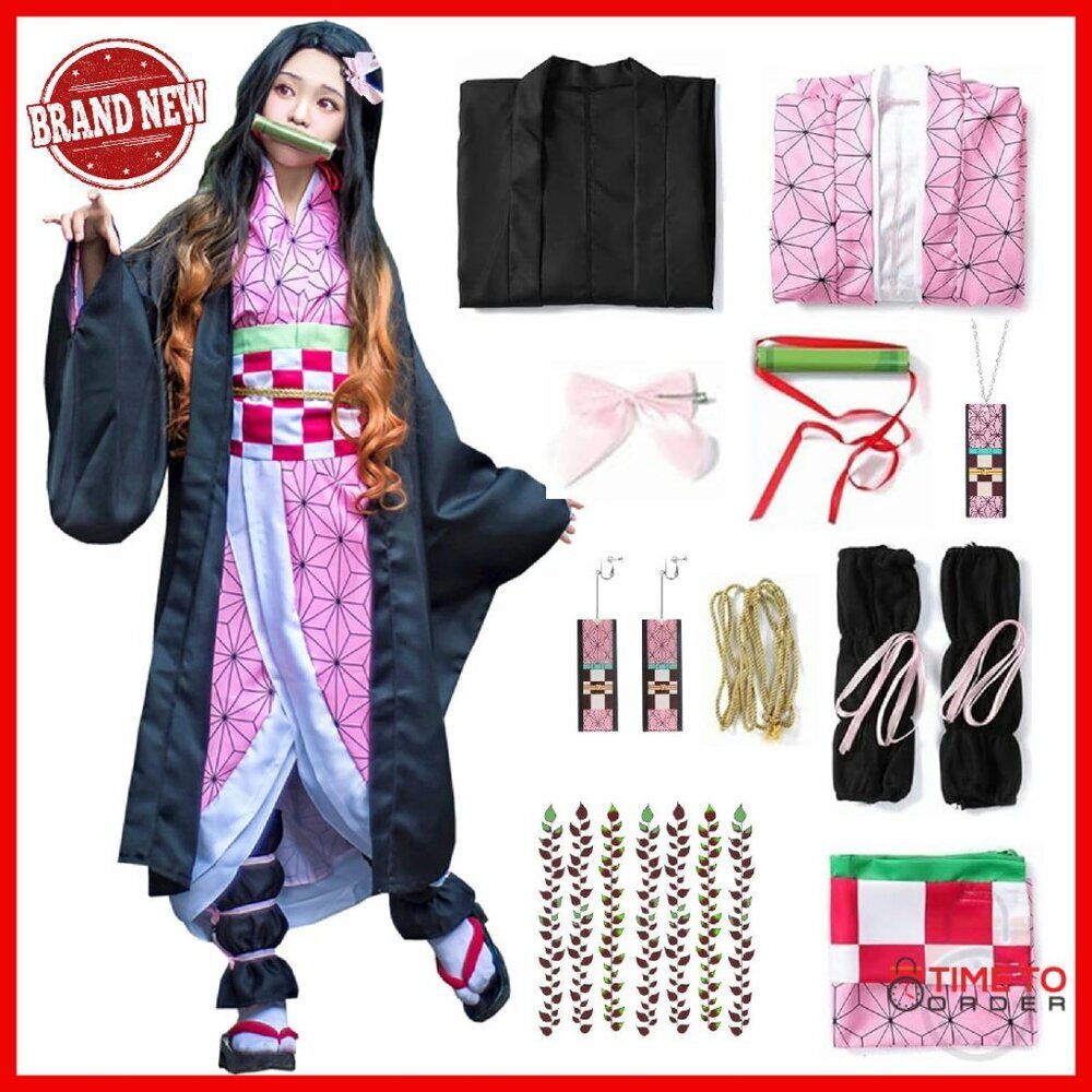 Anime Cosplay Costume Set Kimono Dress Jacket Accessories Halloween